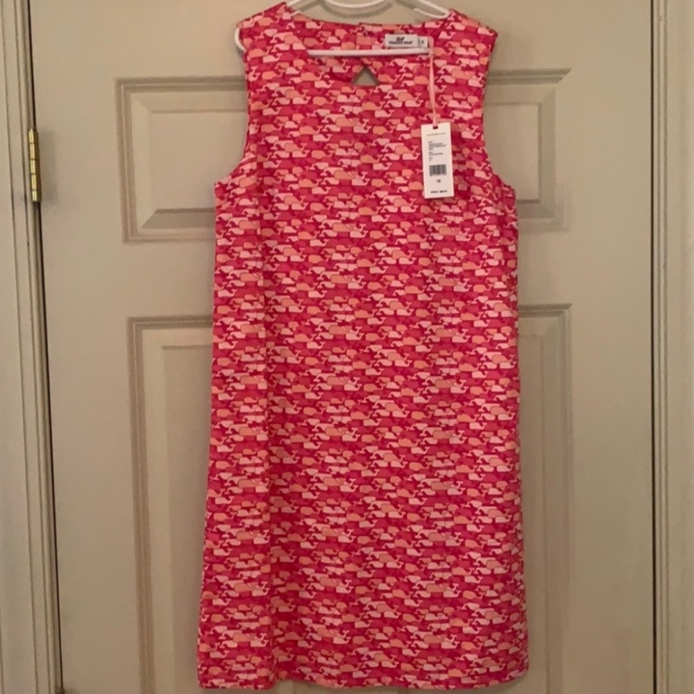 NWT Vineyard Vines girls’ s16 pink whales dress